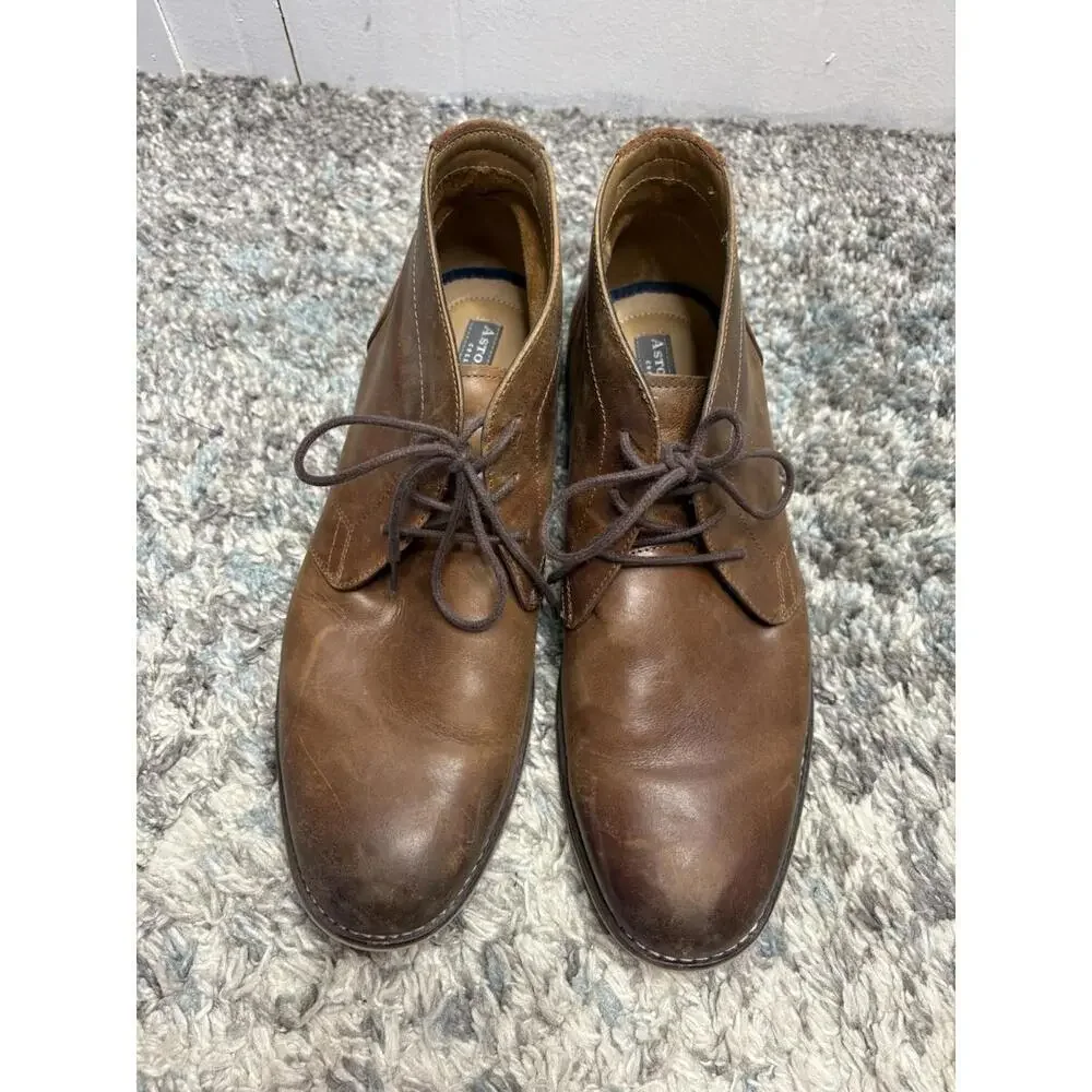 Aston Grey Boots Mens 13 Ranni Chukka Desert Ankle Lace Up Leather Business